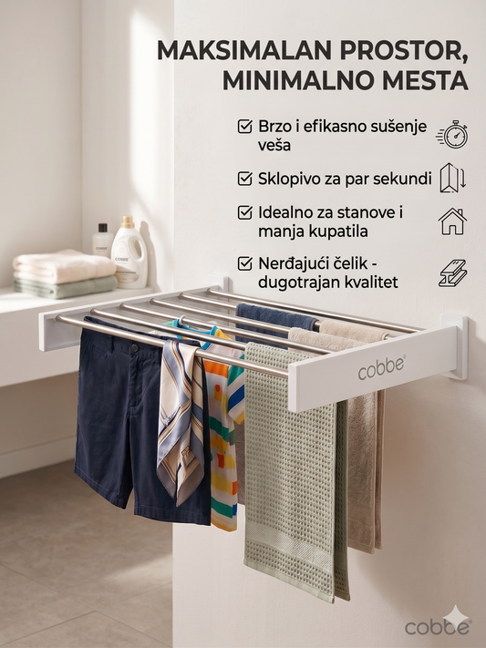 🏡 Sklopiva sušilica za veš – Savršena za male stanove